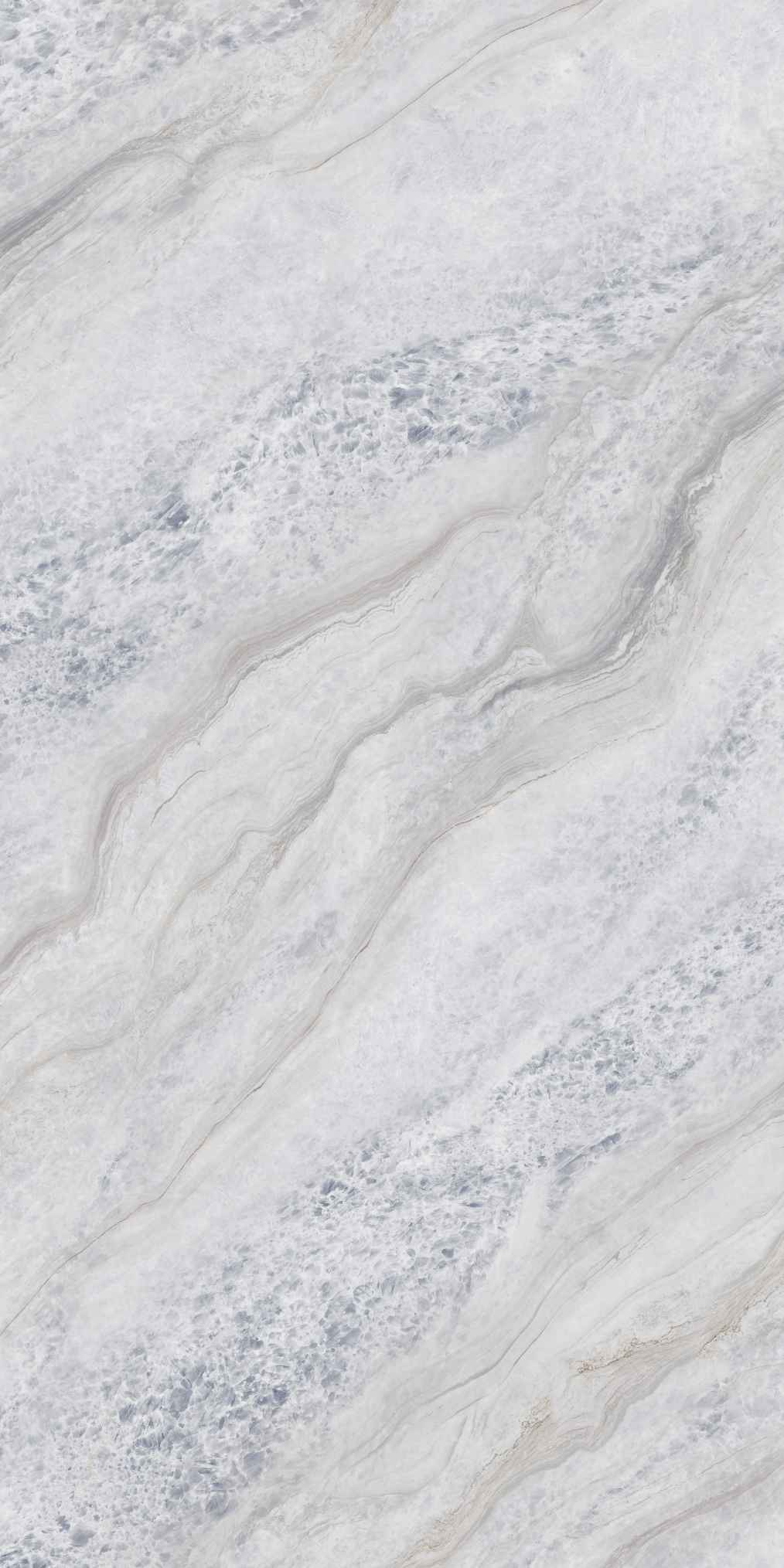 China Grayish Blue Ocean Current Veins Printed Quartz Stone manufacturer