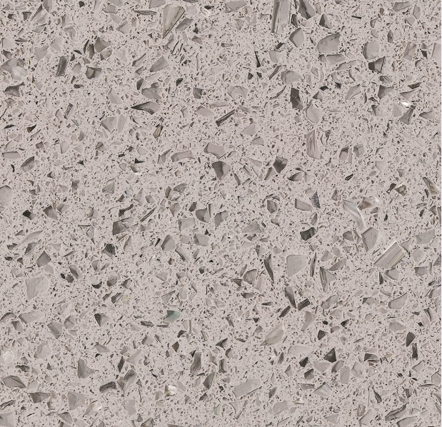 China SS1806 Crystal Light Grey Mirror Quartz Stone Quartz Bathroom Countertops manufacturer