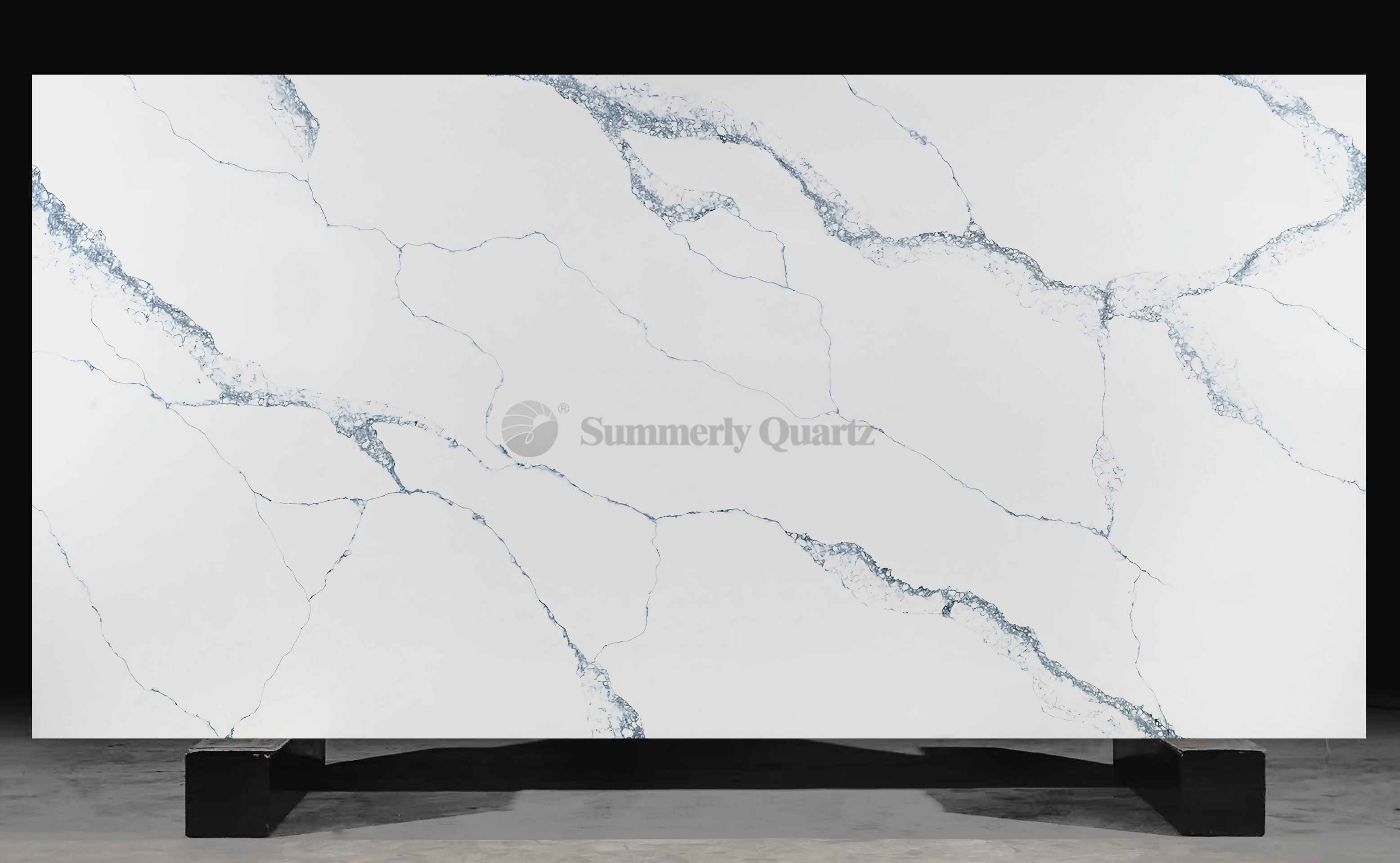 zero silicon calacatta blue grey artificial quartz stone