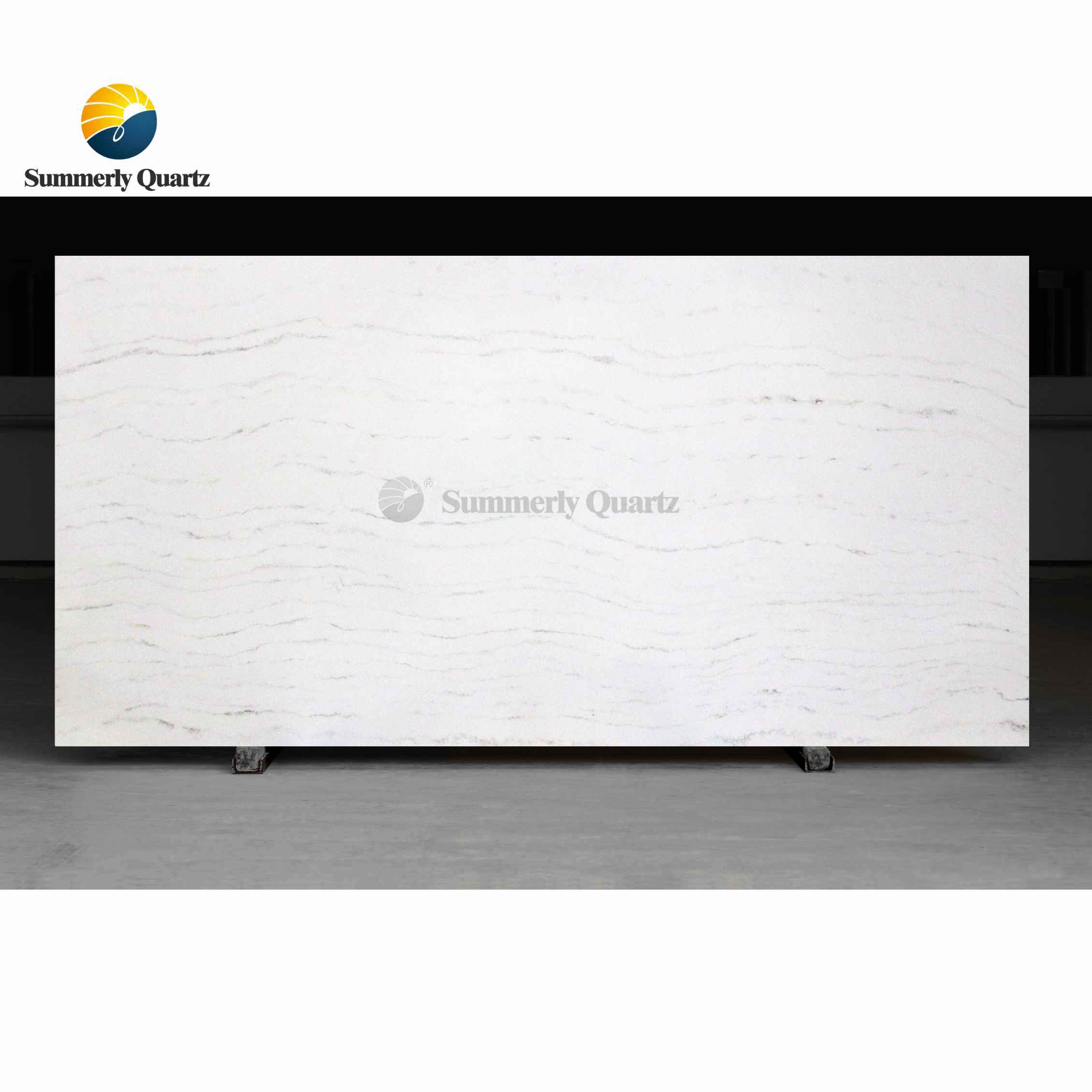 marble look Athabasca quartz stone slabs