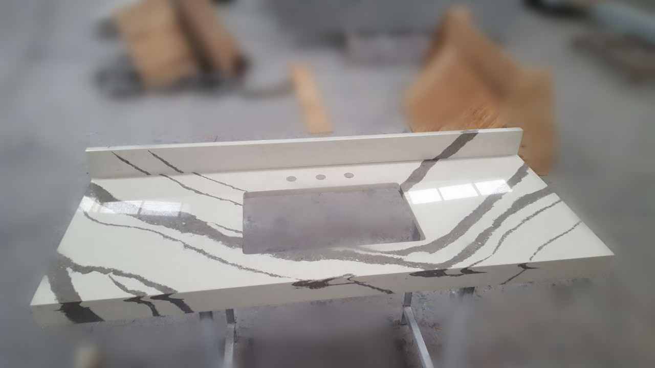 Calacatta grey vein large slab countertop